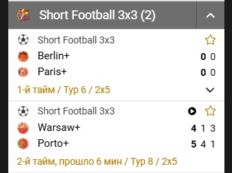 Live ставки на футбол