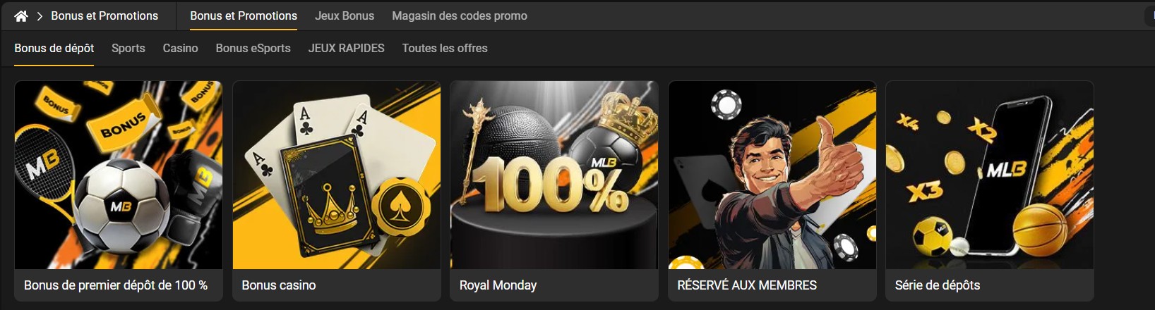 Bonus du casino Melbet au Canada