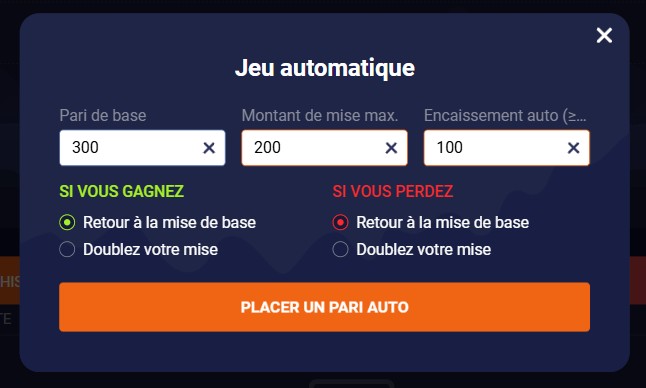 Paris sur Crash Games dans le casino en ligne Melbet