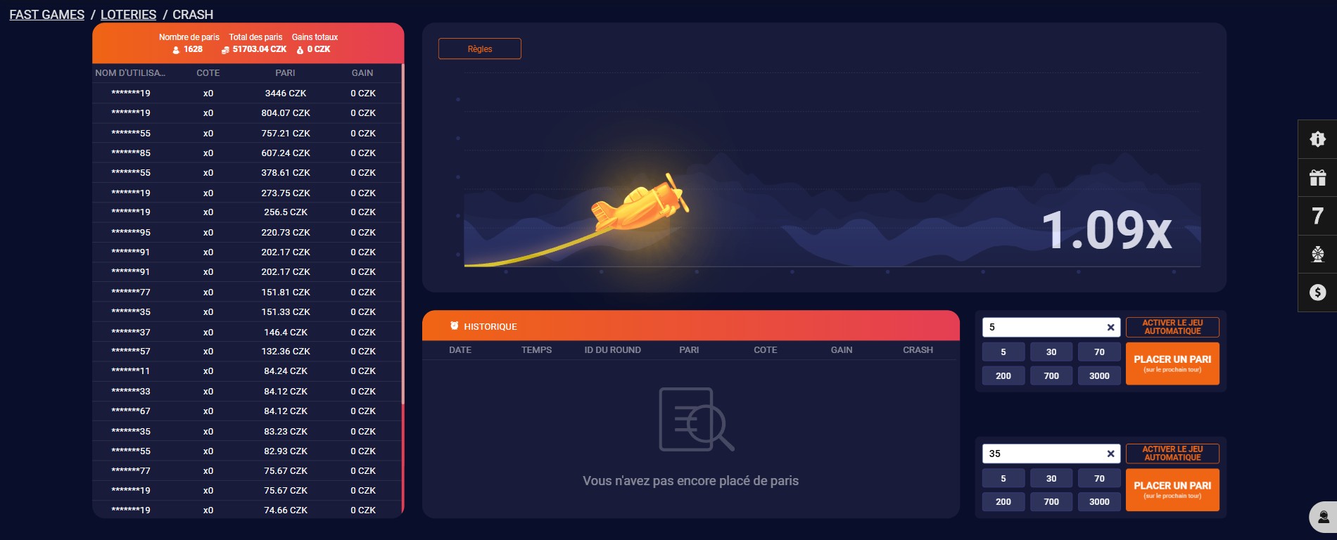 Jouez aux jeux Crash pour de l'argent réel sur le casino en ligne Melbet