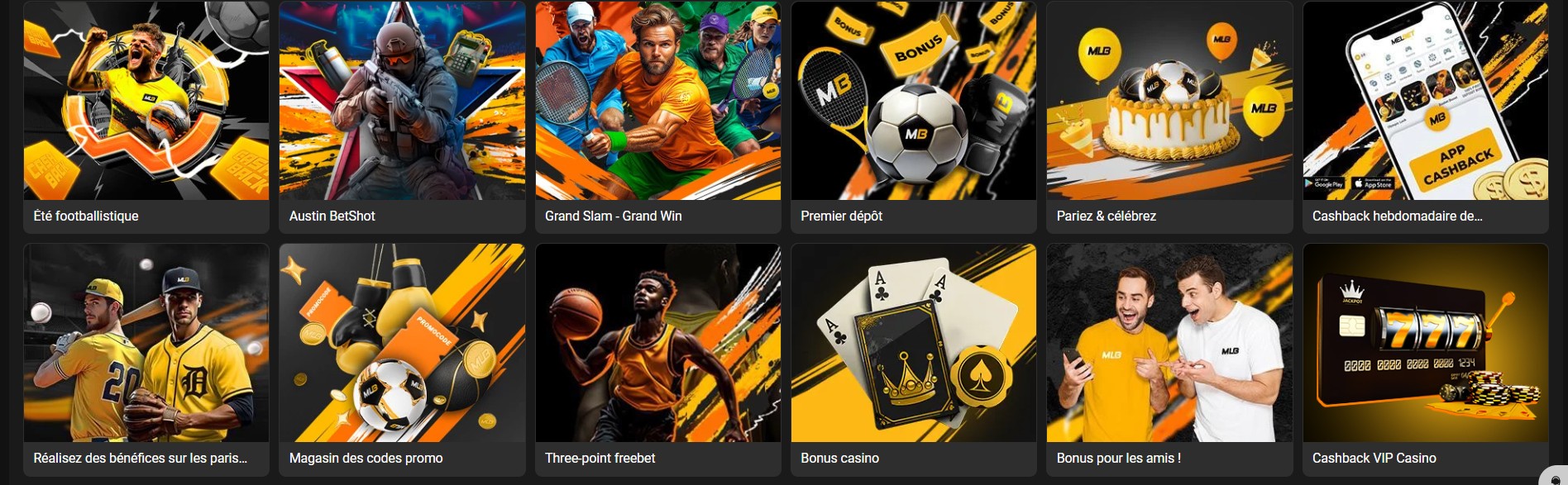 Les bonus pour les jeux s'effondrent au Canada dans le casino en ligne Melbet