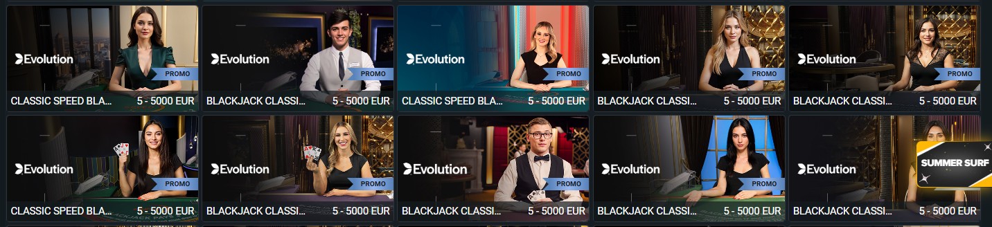 Live Blackjack with Dealer for real Money in Melbet Canada