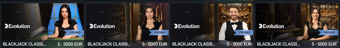 Blackjack avec croupier en direct et argent réel au casino en ligne Melbet Canada