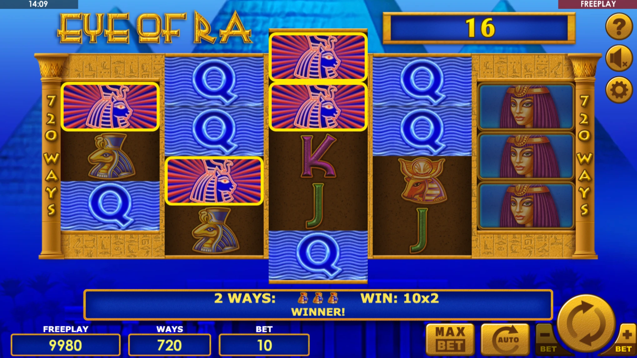 eye of ra slot machine