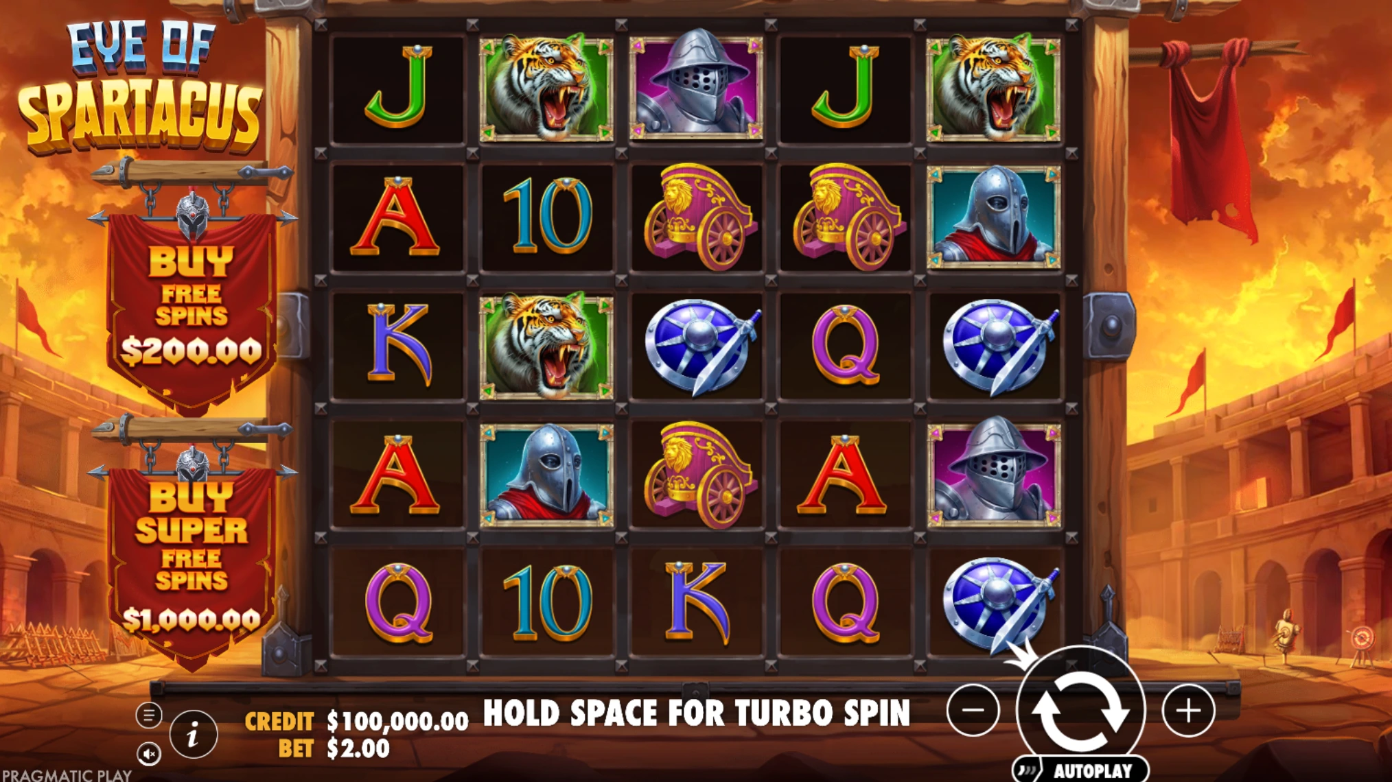 eye of spartacus slot machine